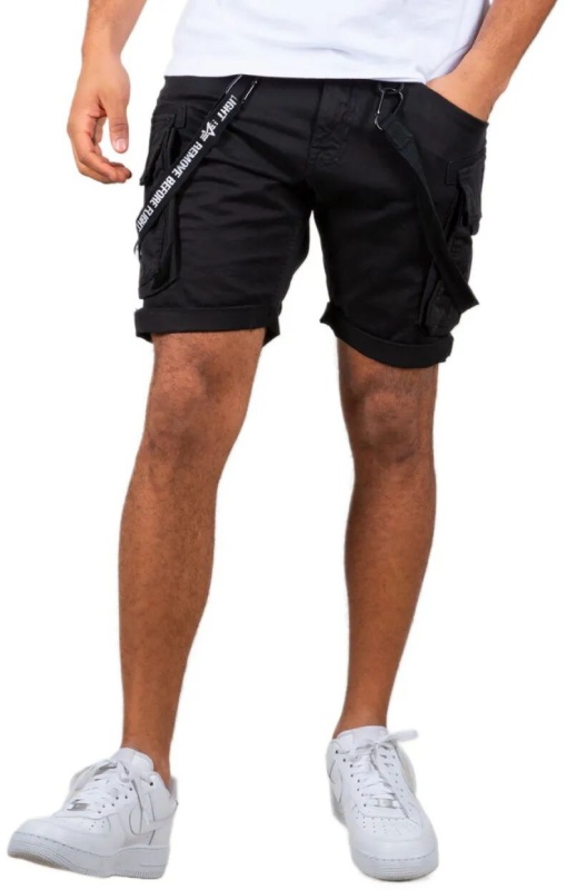 ALPHA INDUSTRIES Krátke nohavice Utility Short - black (116213/03)
