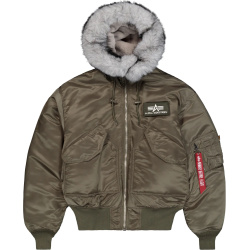 ALPHA INDUSTRIES Bunda 45p Hooded Custom - mud olive (113145/443)