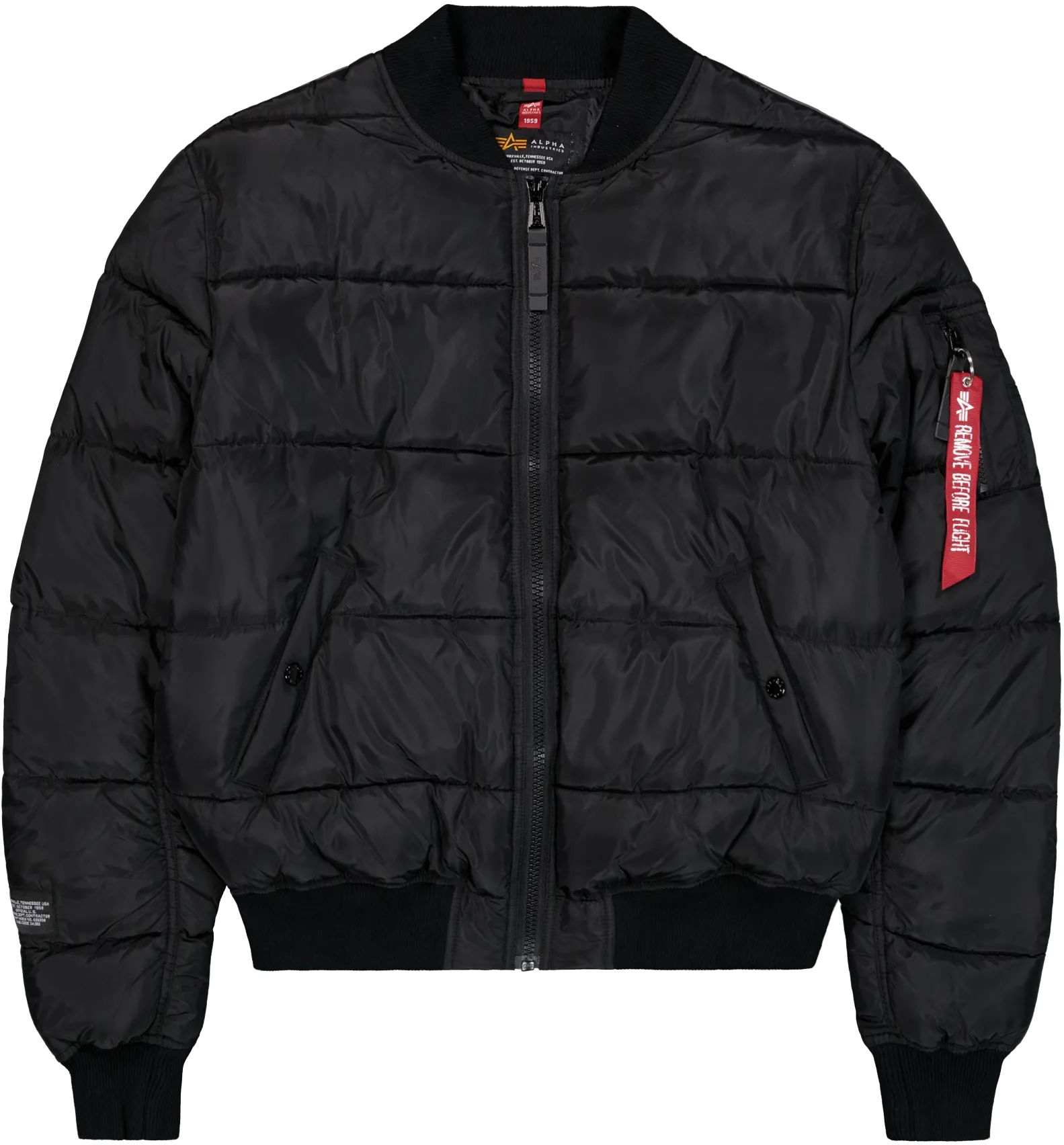 ALPHA INDUSTRIES Bunda MA-1 Logo Puffer Winter Jacket - black (258125/03)