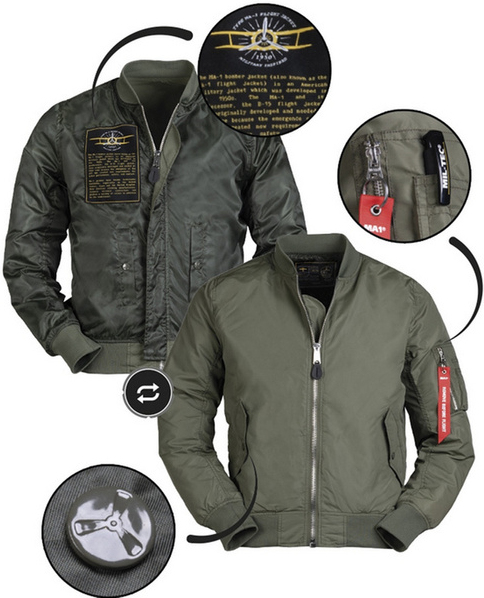 MILTEC Letecká bunda US MA1® Summer - olive (10401501)
