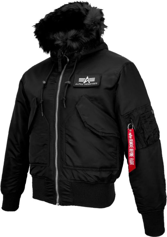 ALPHA INDUSTRIES Bunda 45p Hooded Custom - black/black (113145/515)