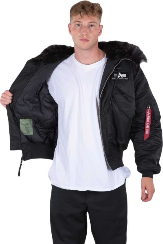 ALPHA INDUSTRIES Bunda 45p Hooded Custom - black/black (113145/515)