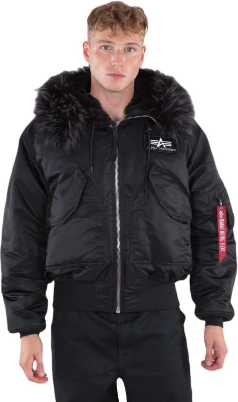 ALPHA INDUSTRIES Bunda 45p Hooded Custom - black/black (113145/515)