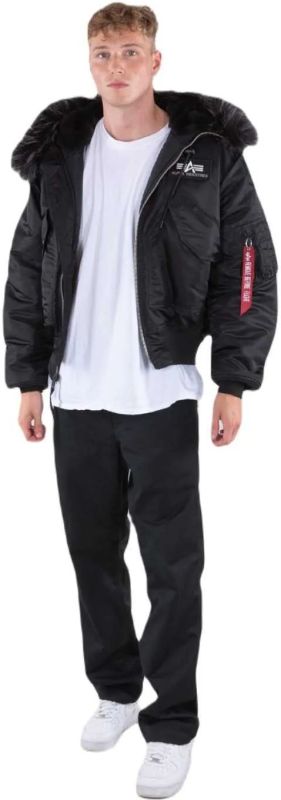 ALPHA INDUSTRIES Bunda 45p Hooded Custom - black/black (113145/515)
