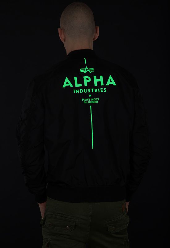 ALPHA INDUSTRIES Bunda MA-1 TT Glow In The Dark - čierna (116102/03)