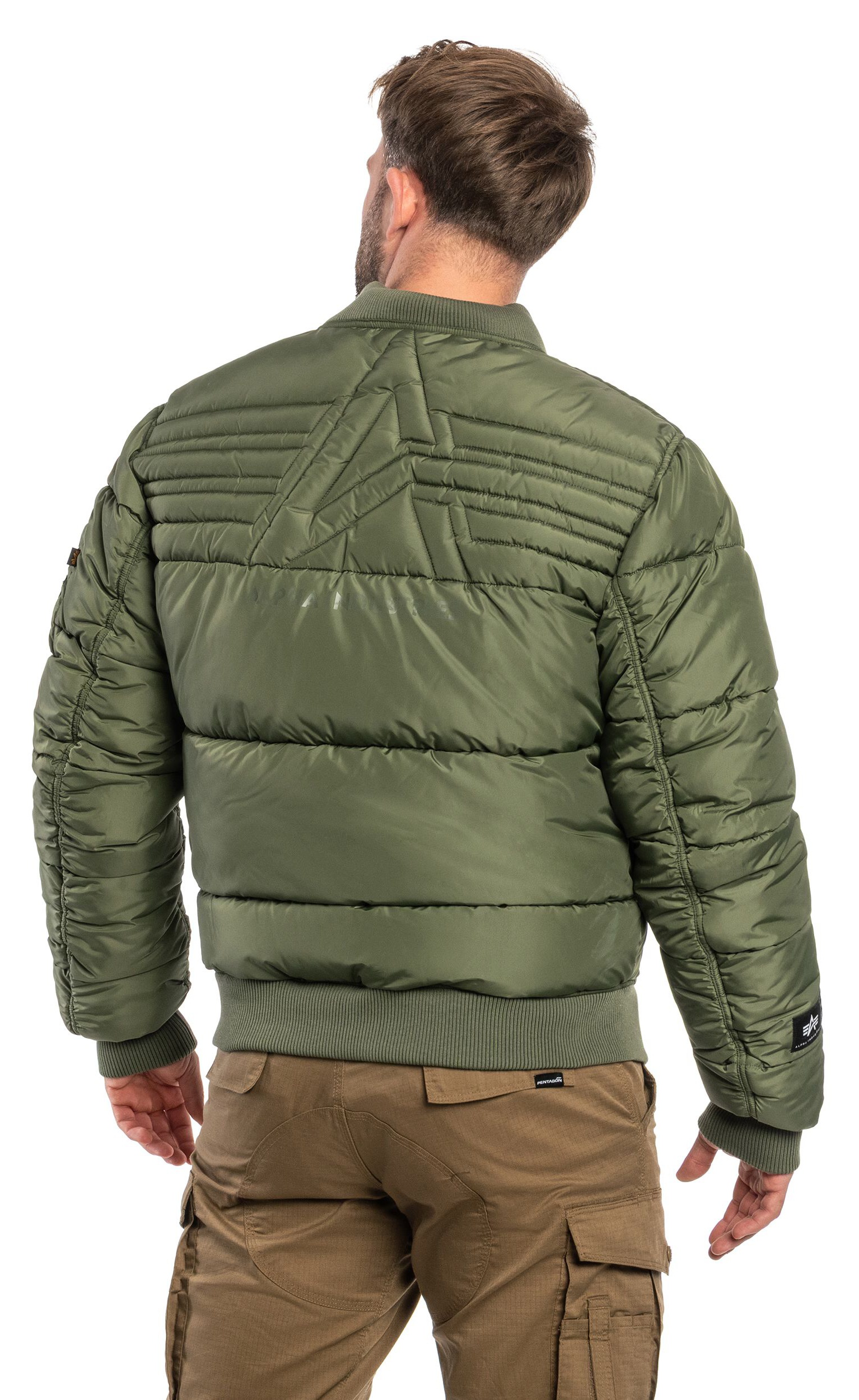 ALPHA INDUSTRIES Bunda MA-1 Logo Puffer Winter Jacket - sage green (258125/01)