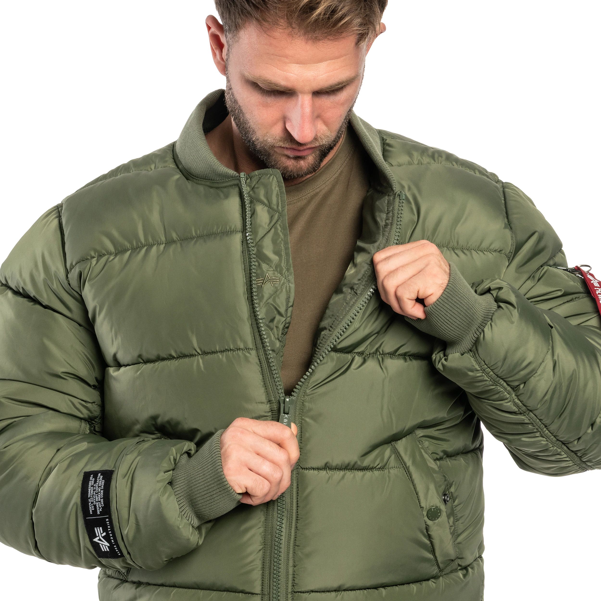 ALPHA INDUSTRIES Bunda MA-1 Logo Puffer Winter Jacket - sage green (258125/01)