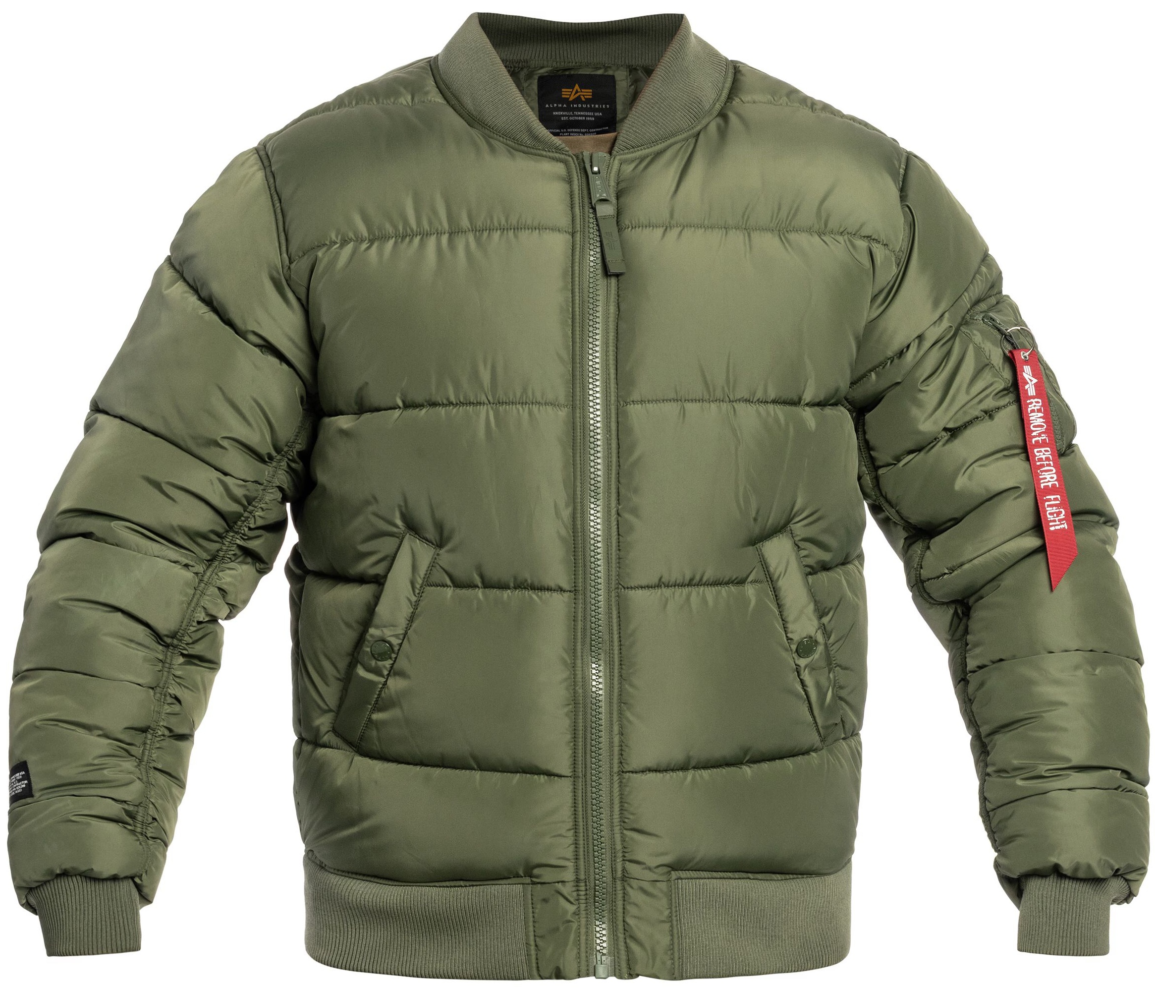 ALPHA INDUSTRIES Bunda MA-1 Logo Puffer Winter Jacket - sage green (258125/01)