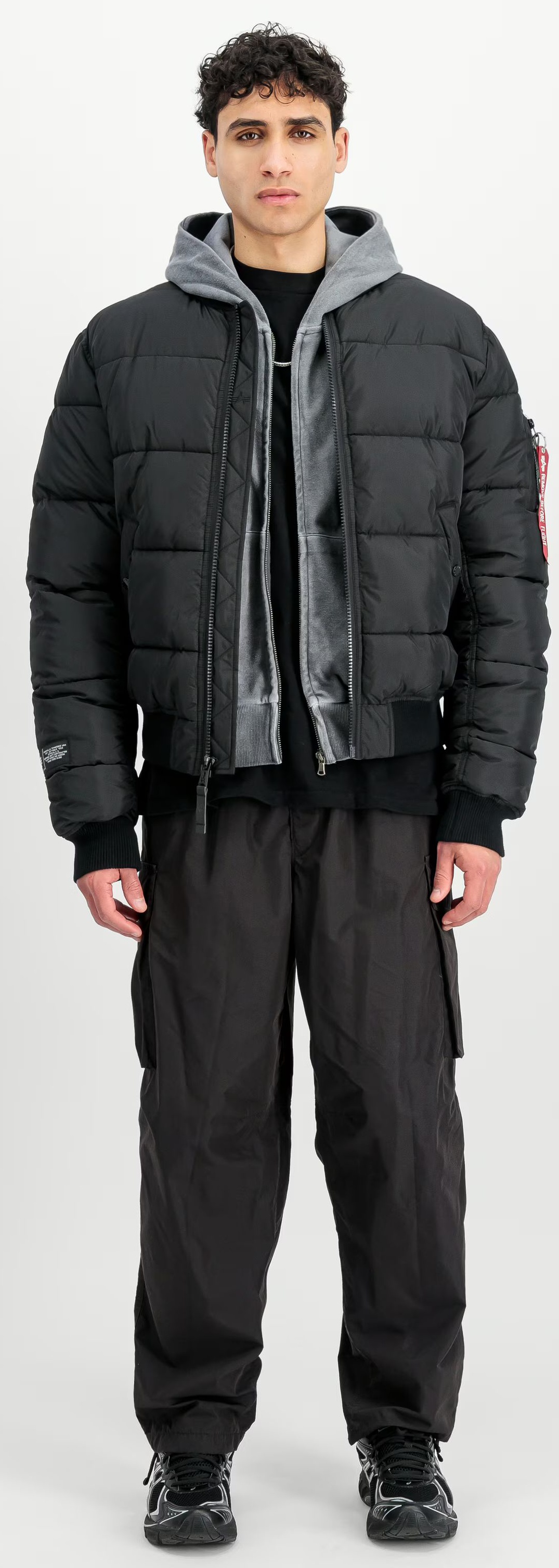 ALPHA INDUSTRIES Bunda MA-1 Logo Puffer Winter Jacket - black (258125/03)