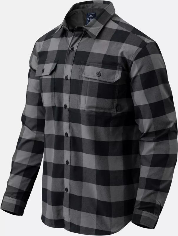 HELIKON Blúza GreyMan Shirt - true grey checkered (KO-GMN-NS-PW)