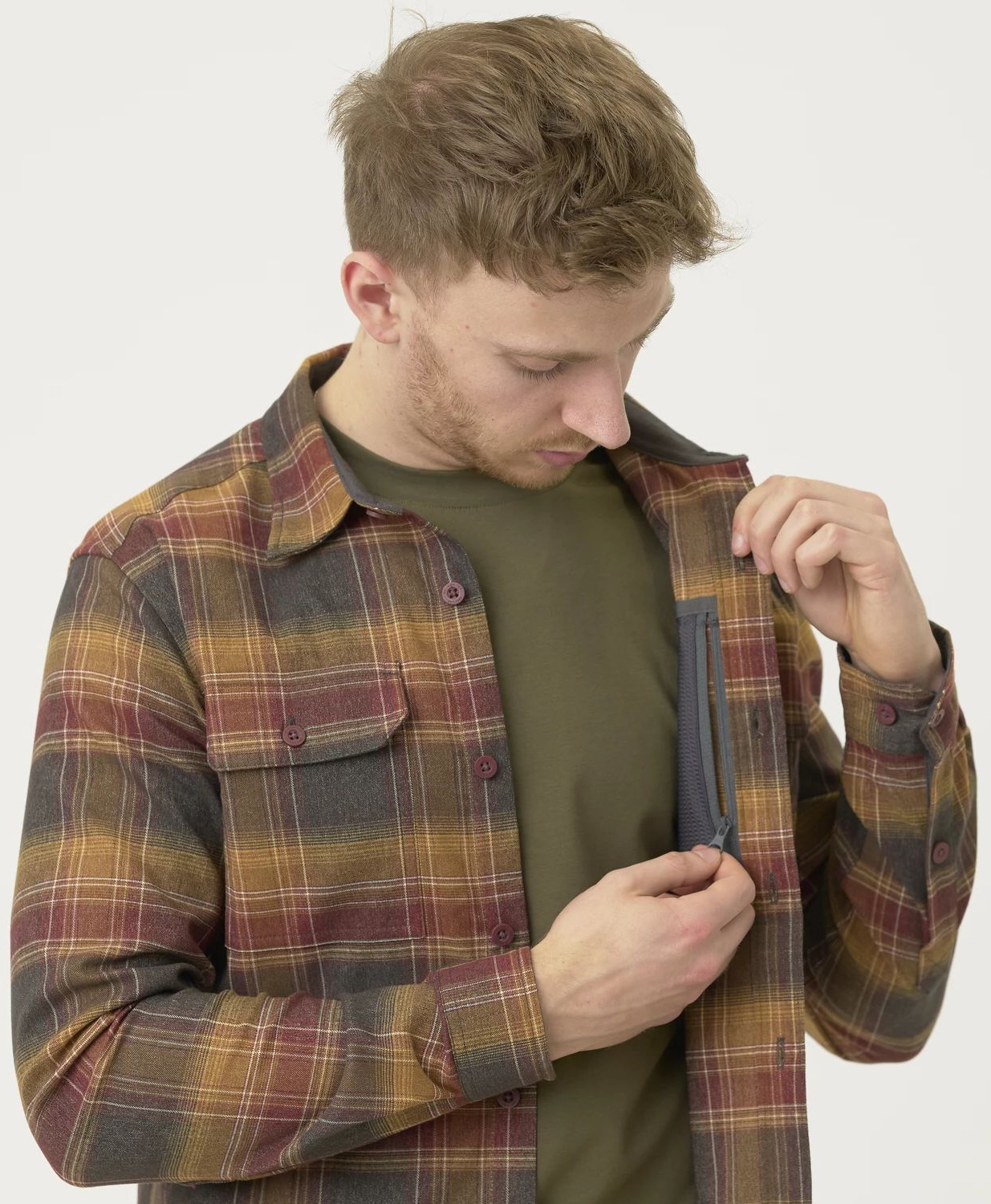 HELIKON Blúza GreyMan Shirt - old-school grey plaid (KO-GMN-PN-2J)