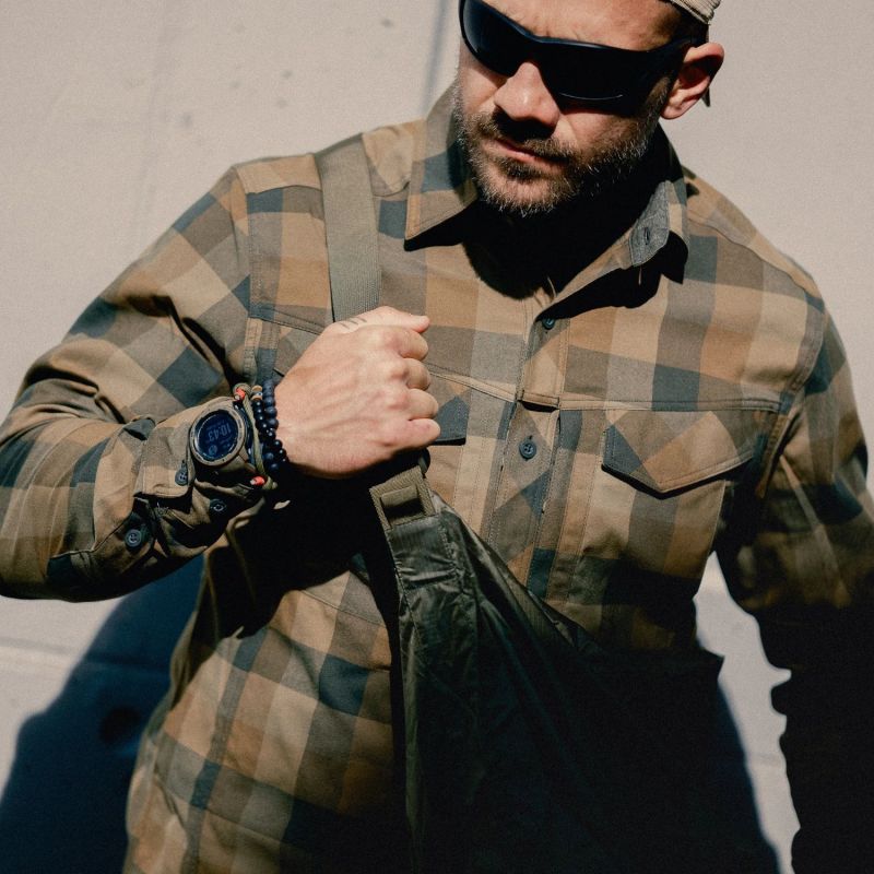 HELIKON Blúza Defender MK2 - evening pumpkin plaid (KO-DF2-NS-2R)