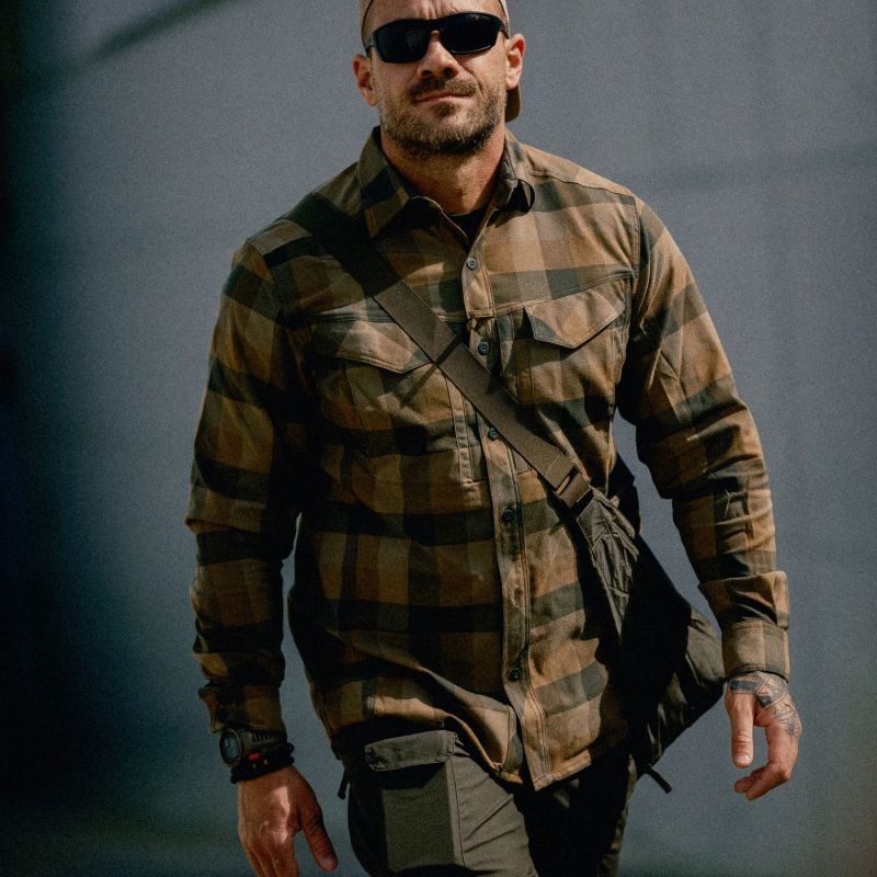 HELIKON Blúza Defender MK2 - evening pumpkin plaid (KO-DF2-NS-2R)