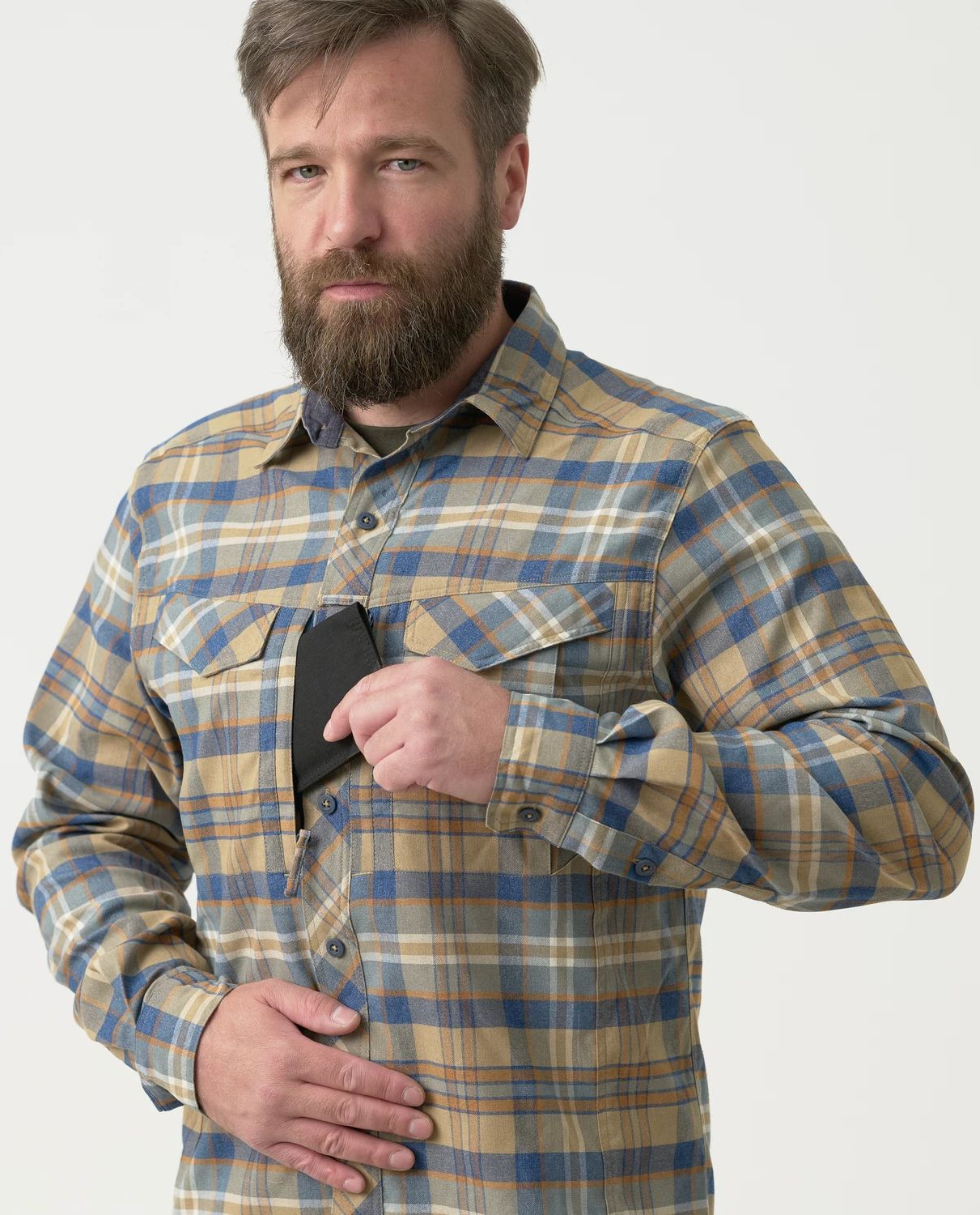 HELIKON Blúza Defender MK2 Pilgrim Shirt - subdued blue (KO-DPG-SR-1X)