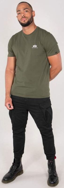 ALPHA INDUSTRIES Tričko BASIC T Small Logo - dark olive (188505/142)