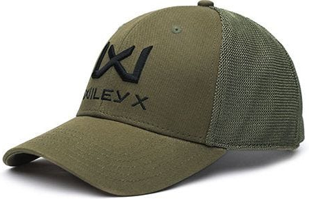 WILEY X Šiltovka Trucker Cap - olive green / black logo