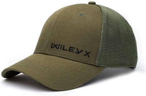 WILEY X Šiltovka Trucker Cap Small Logo - olive green / black logo