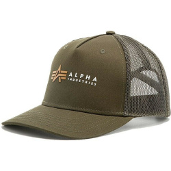 ALPHA INDUSTRIES Šiltovka Alpha Label Trucker Cap - dark olive (106901/142)