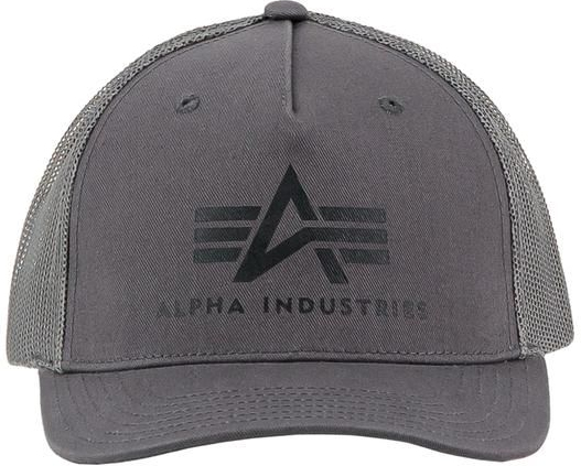 ALPHA INDUSTRIES Šiltovka Basic Trucker Cap - vintage grey / black (186902/010)
