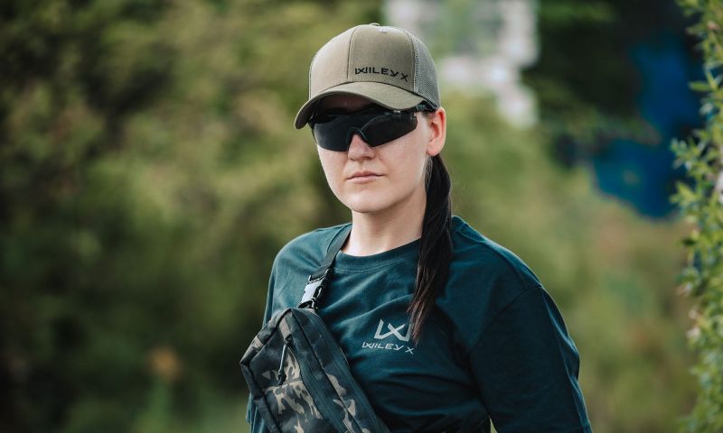 WILEY X Šiltovka Trucker Cap Small Logo - olive green / black logo