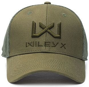 WILEY X Šiltovka Trucker Cap - olive green / olive green logo