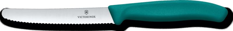 VICTORINOX Nôž na paradajky SwissClassic 11cm, zubkovaný - kale green (6.7834.C1)
