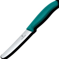 VICTORINOX Nôž na paradajky SwissClassic 11cm, zubkovaný - kale green (6.7834.C1)