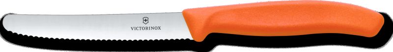 VICTORINOX Nôž na paradajky SwissClassic 11cm, zubkovaný - orange (6.7839.C1)