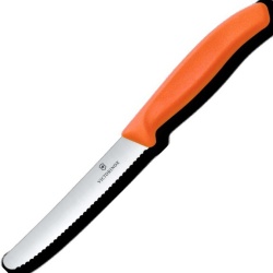 VICTORINOX Nôž na paradajky SwissClassic 11cm, zubkovaný - orange (6.7839.C1)