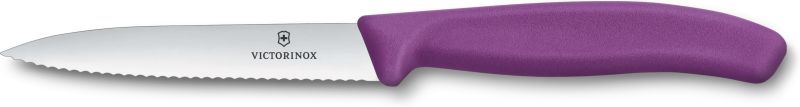 VICTORINOX Univerzálny kuchynský nôž 10cm zúbkovaný - purple (6.7735.C1)