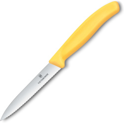 VICTORINOX Univerzálny kuchynský nôž 10cm zúbkovaný - yellow (6.7738.C1)