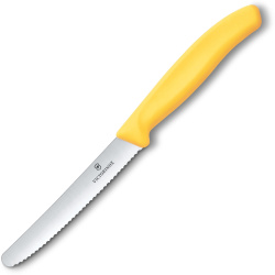 VICTORINOX Nôž na paradajky 10cm, zubkovaný - yellow (6.7838.C1)