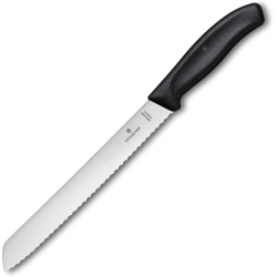 VICTORINOX Nôž na chlieb a pečivo 21cm - black (6.8634.21C1B)