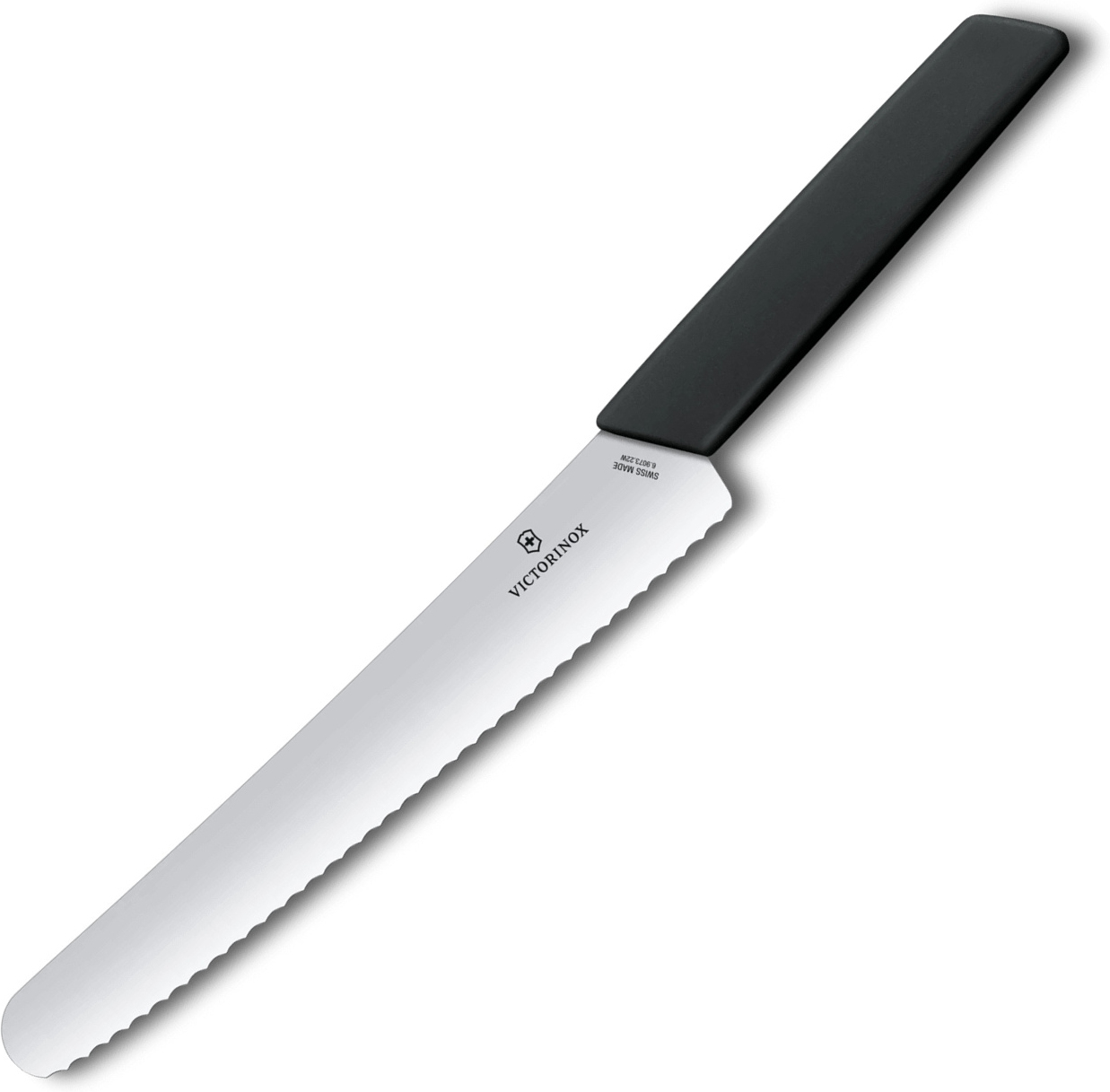 VICTORINOX Nož SwissModern na chlieb 22cm - black (6.9073.22WB)