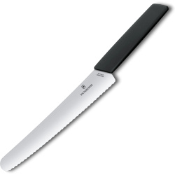 VICTORINOX Nož SwissModern na chlieb 22cm - black (6.9073.22WB)
