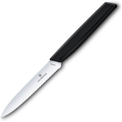 VICTORINOX Nož SwissModern na ovocie a zeleninu 10cm - black (6.9003.10)