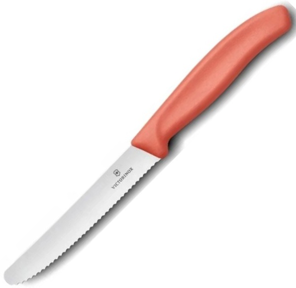 VICTORINOX Nož SwissClassic na ovocie a zeleninu 11cm zúbkovaný, LE 2026 - salmon (6.7839.E170)
