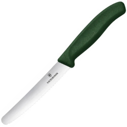 VICTORINOX Nož SwissClassic na ovocie a zeleninu 11cm zúbkovaný, SE 2026 - green (6.7834.E5605)