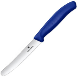 VICTORINOX Nož SwissClassic na ovocie a zeleninu 11cm zúbkovaný, SE 2026 - blue (6.7832.E3584)