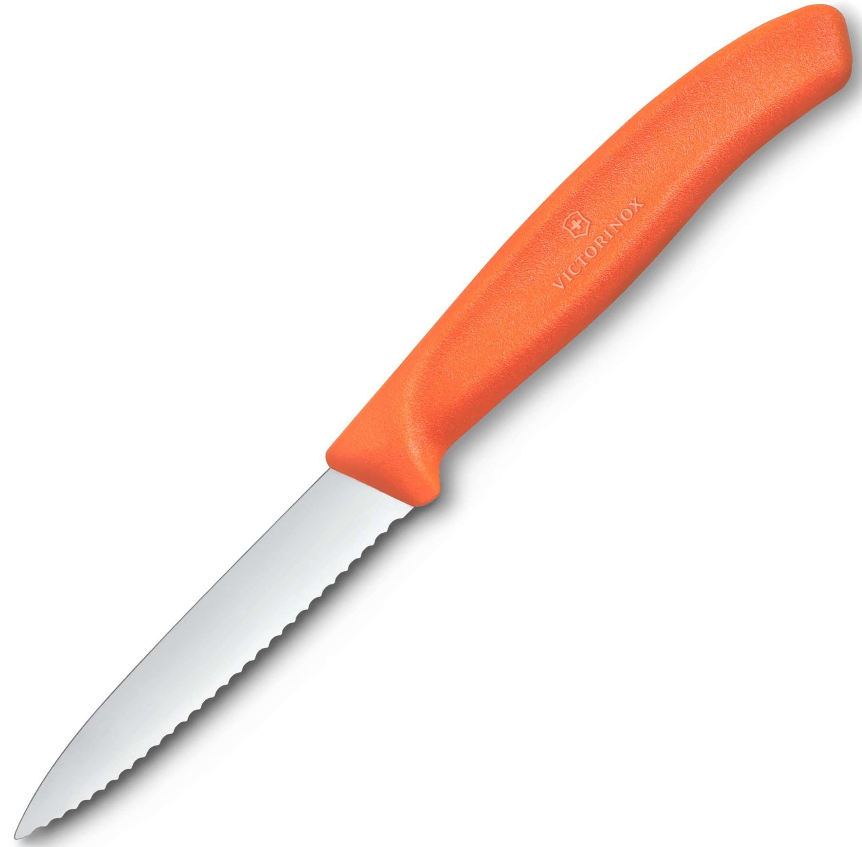 VICTORINOX Univerzálny kuchynský nôž 8cm zúbkovaný - orange (6.7639.C1)