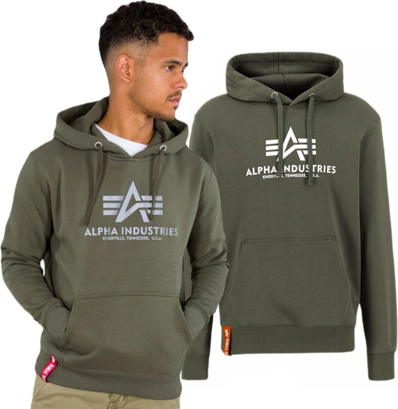 ALPHA INDUSTRIES Mikina Basic Hoody BL - dark olive (178312/142)