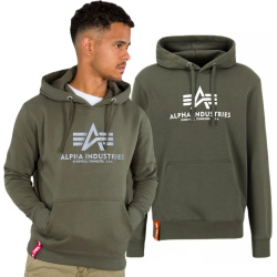ALPHA INDUSTRIES Mikina Basic Hoody BL - dark olive (178312/142)