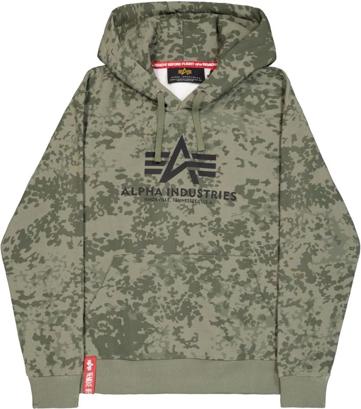 ALPHA INDUSTRIES Mikina Basic Hoody BL Camo - M48 forest camo (178312C/905)
