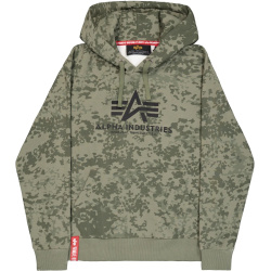 ALPHA INDUSTRIES Mikina Basic Hoody BL Camo - M48 forest camo (178312C/905)