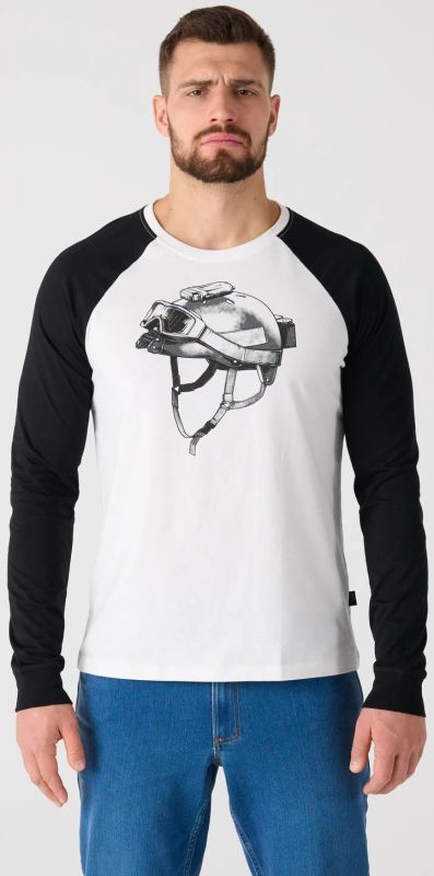 HELIKON Tričko dlhý rukáv Delta Helmet - white (TS-DHT-CO-20)