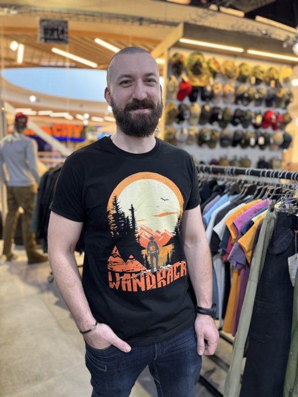 WANDRACK Tričko Hory - black