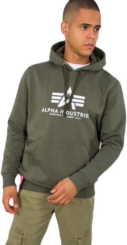 ALPHA INDUSTRIES Mikina Basic Hoody BL - dark olive (178312/142)