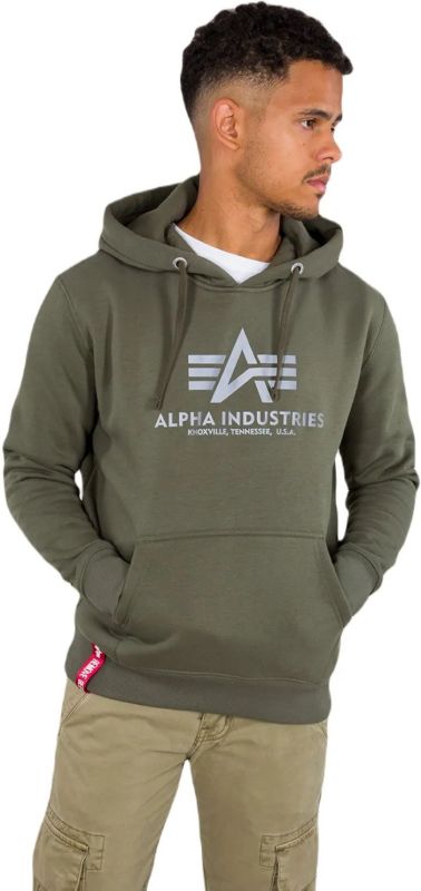 ALPHA INDUSTRIES Mikina Basic Hoody BL - dark olive (178312/142)