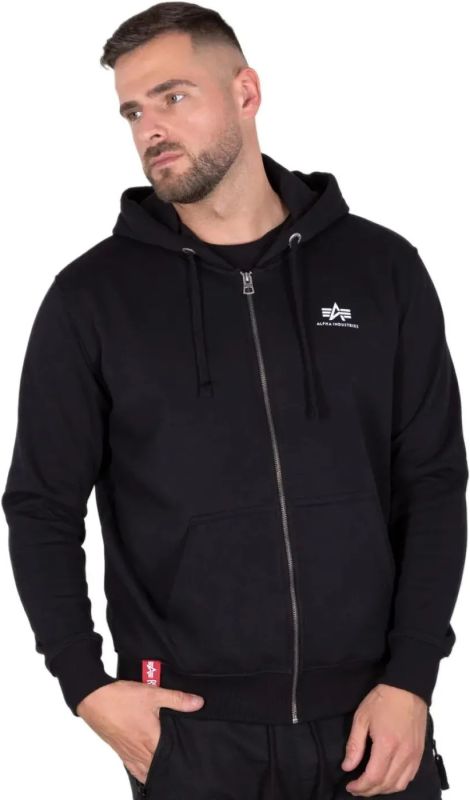 ALPHA INDUSTRIES Mikina Basic Zip Hoody - black (118342/03)