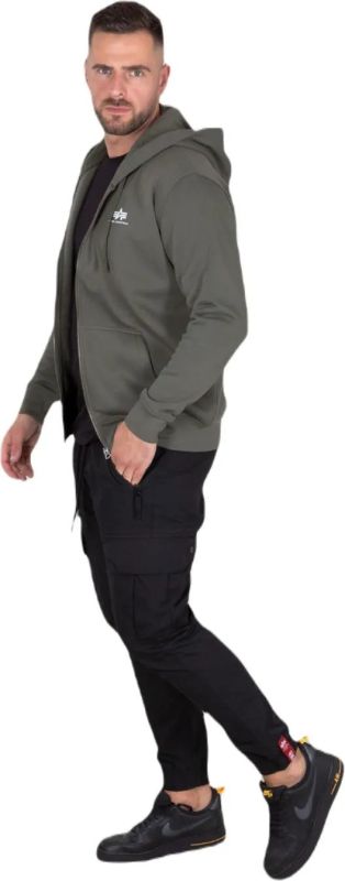 ALPHA INDUSTRIES Mikina Basic Zip Hoody - dark olive (118342/142)
